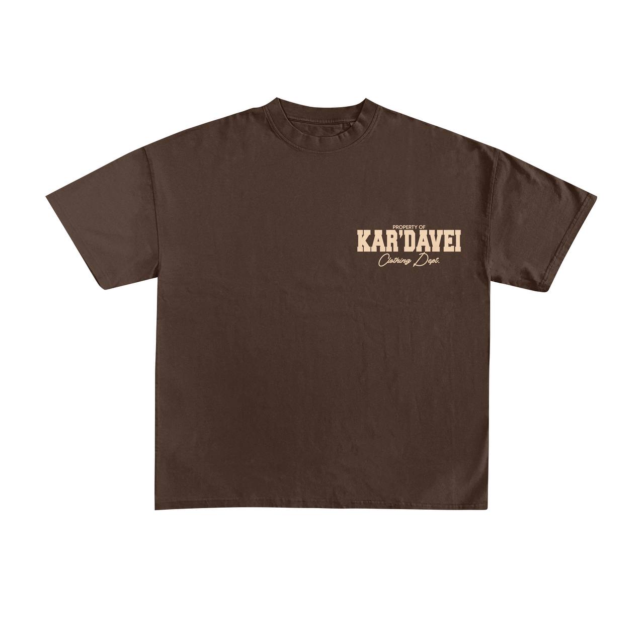 Kar'Davei Heavyweight Luxury Oversized T Shirt Brown